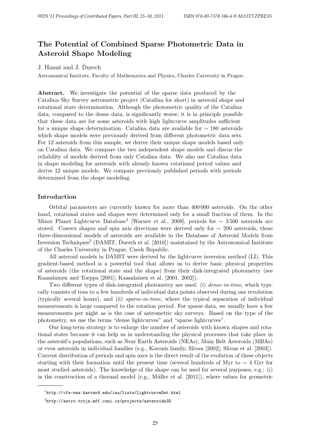 The Potential of Combined Sparse Photometric Data in Asteroid Shape Modeling J