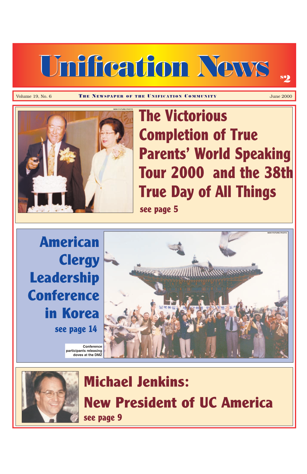 June 2000 Unification News