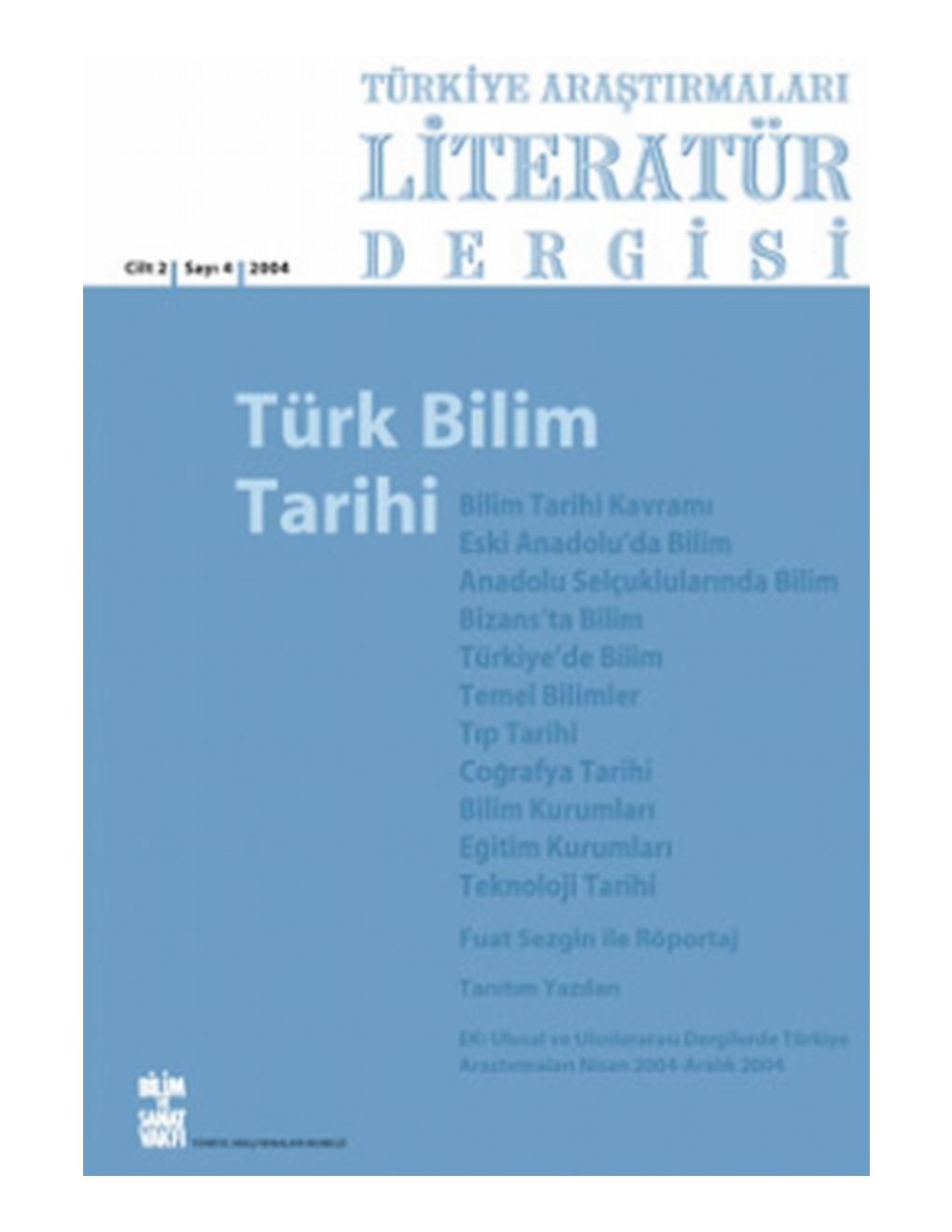 Türk Bilim Tarihi SAYISI