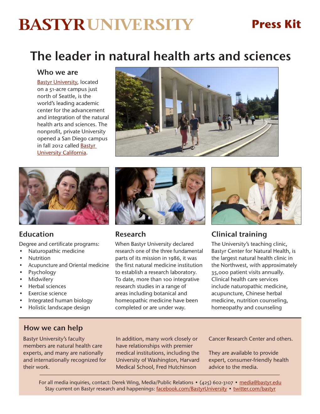 The Leader in Natural Health Arts and Sciences