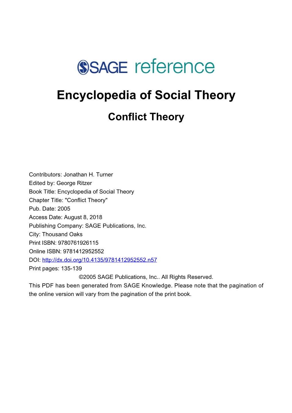 Conflict Theory