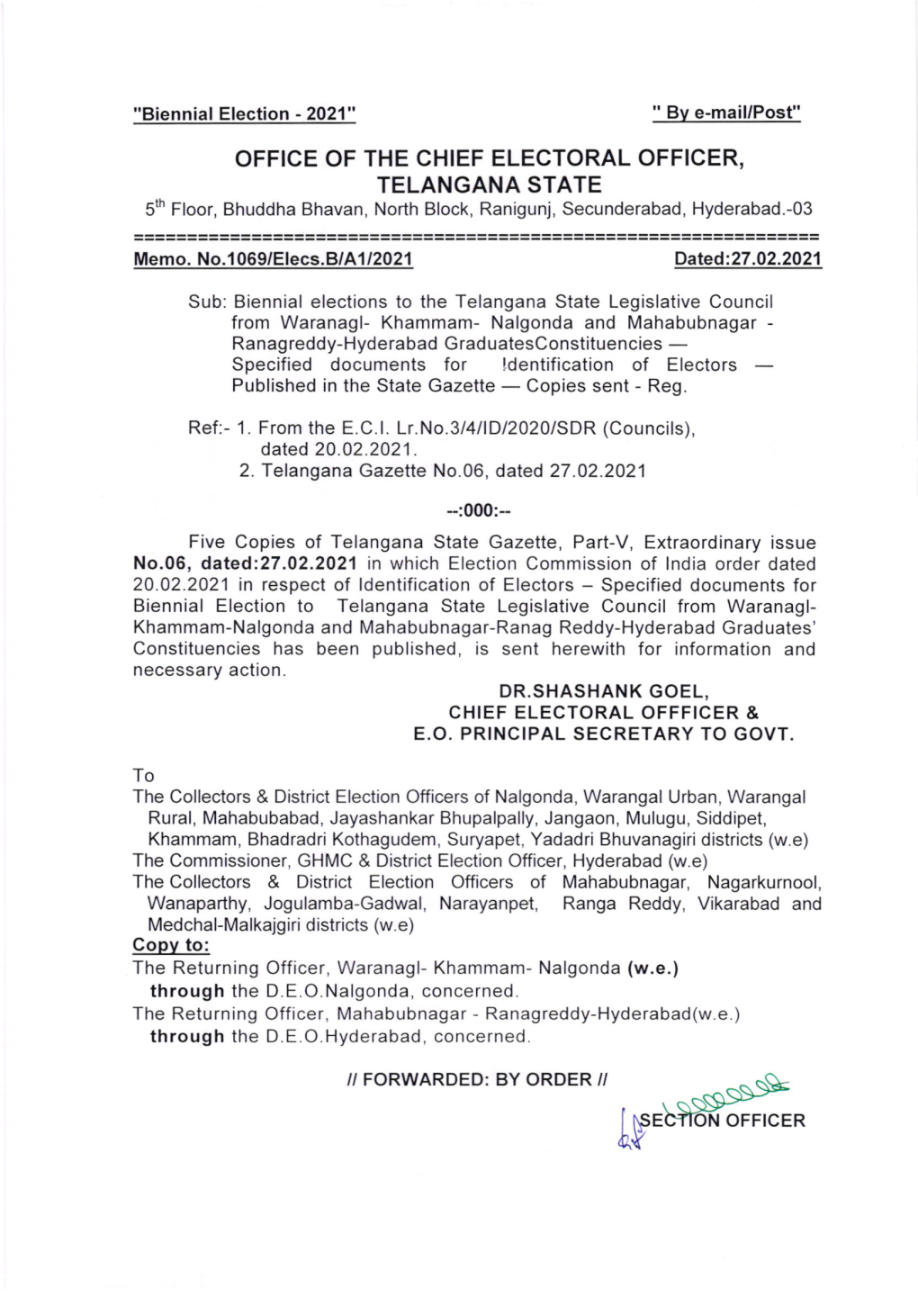 TSLC- Specified Documents for Identification