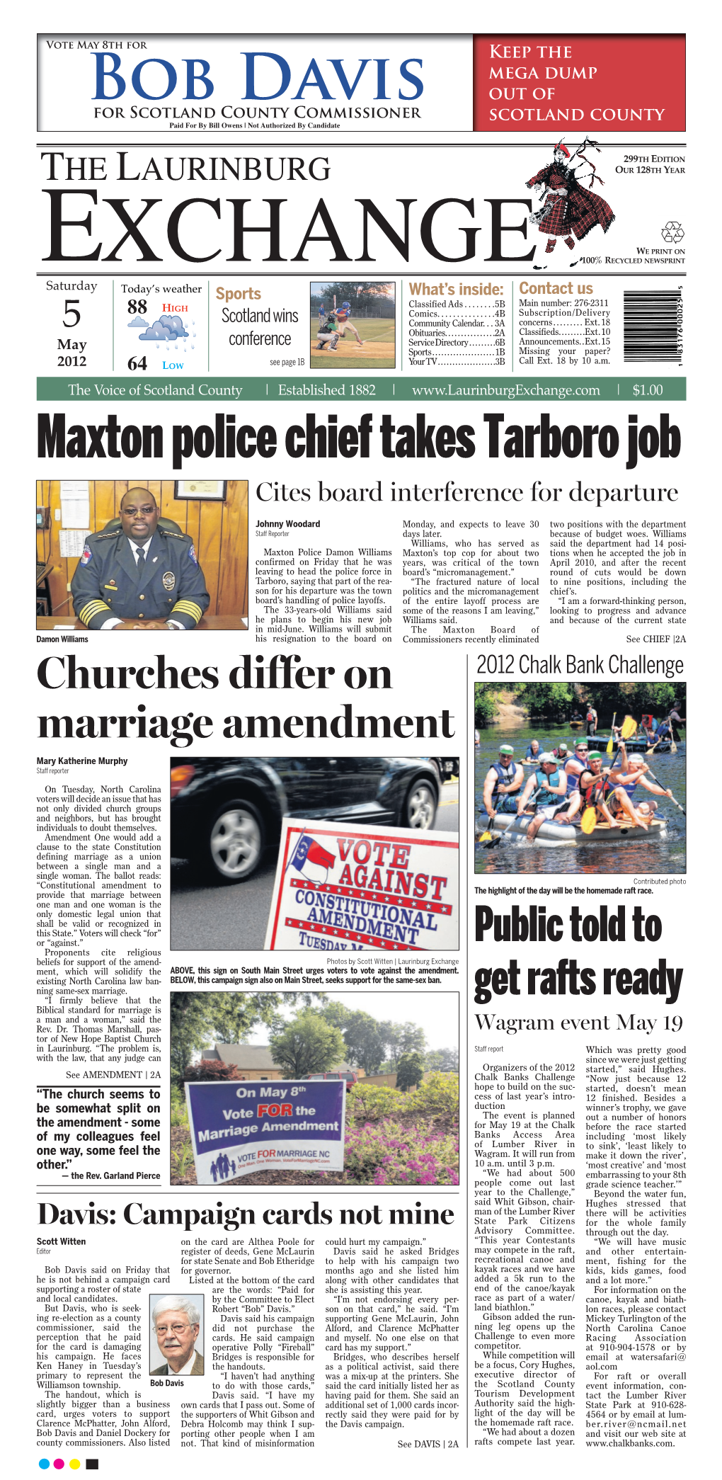 Maxton Police Chief Takes Tarboro Job Cites Board Interference for Departure