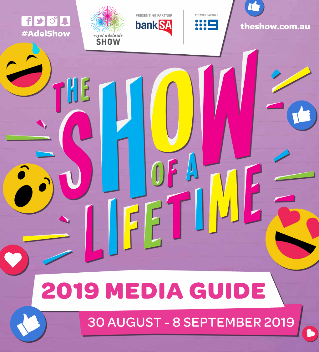 2019 MEDIA GUIDE 30 AUGUST - 8 SEPTEMBER 2019 Parklands Parklandscar Park PARK LANDS Car Park PARK LANDS a � � D EE FF GG HH II �� KK �� MM NN OO �� Stop 1B Stop 1B