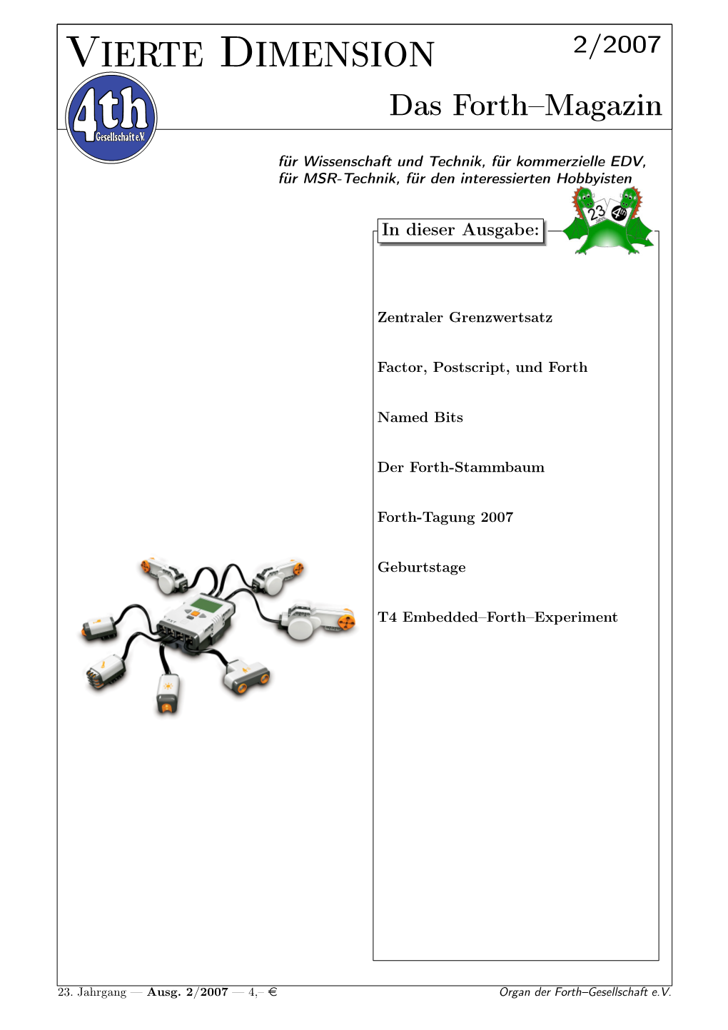 Vierte Dimension 2/2007 Das Forth–Magazin