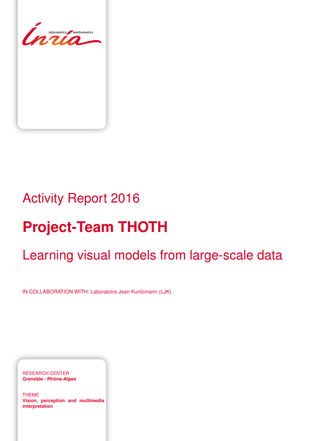 Project-Team THOTH