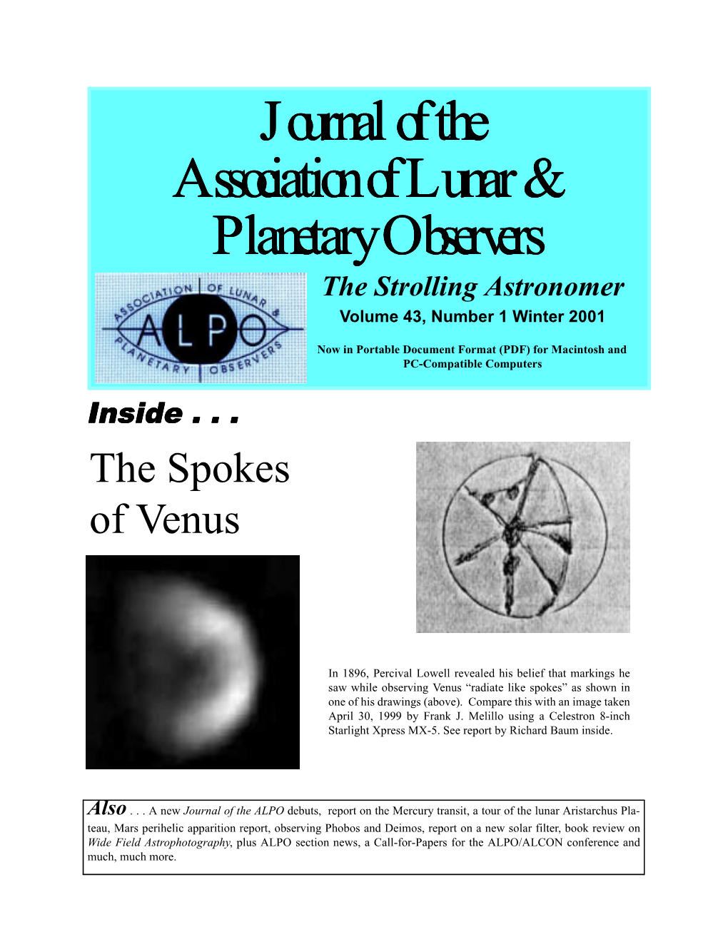 Journal of the Association of Lunar & Planetary Observers