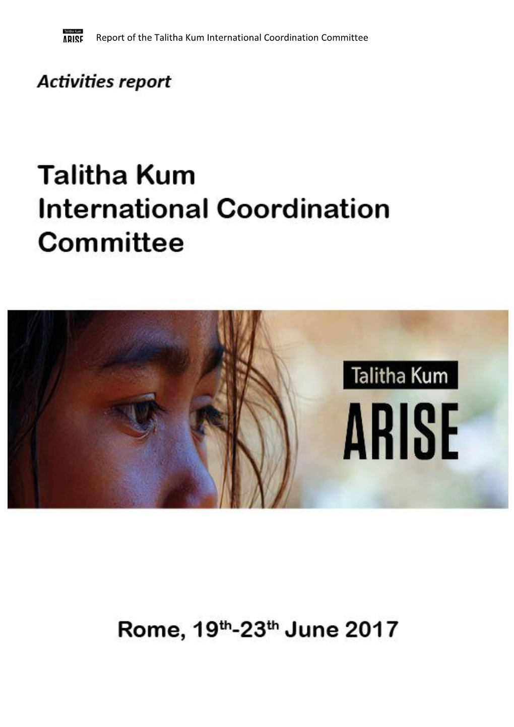 Report of the Talitha Kum International Coordination Committee