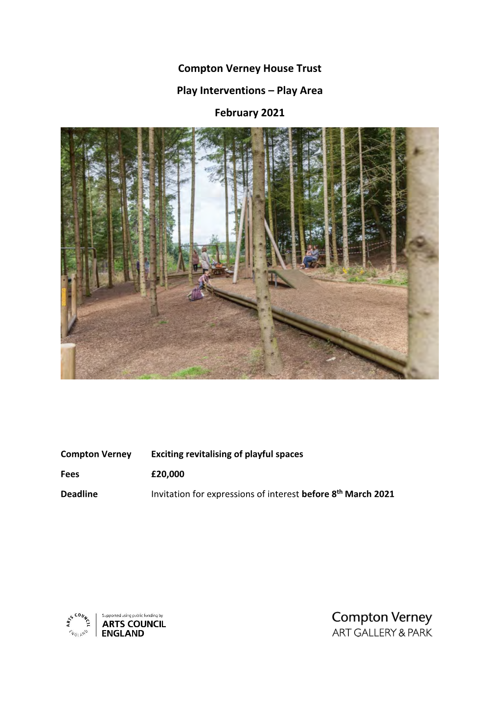 Compton Verney House Trust Play Interventions – Play Area February 2021