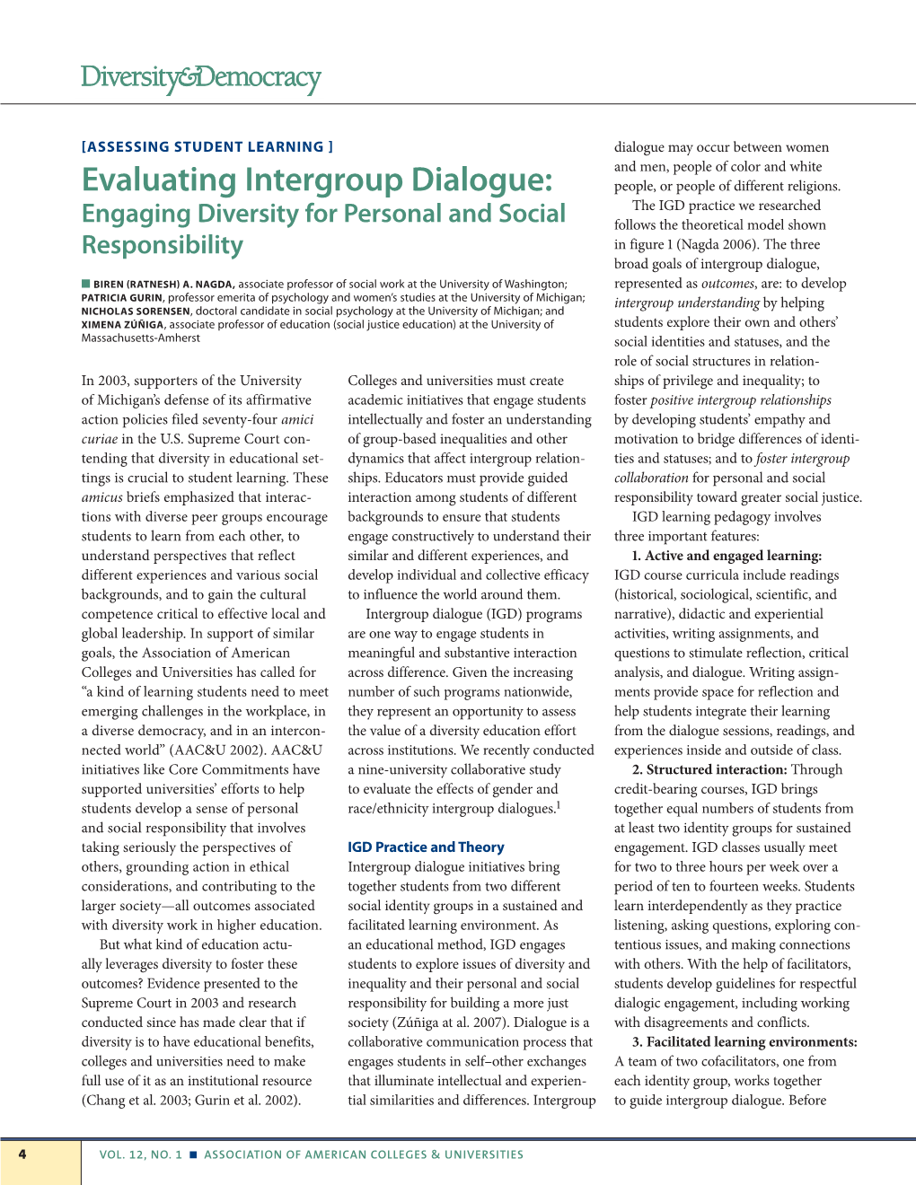 Evaluating Intergroup Dialogue: People, Or People of Different Religions