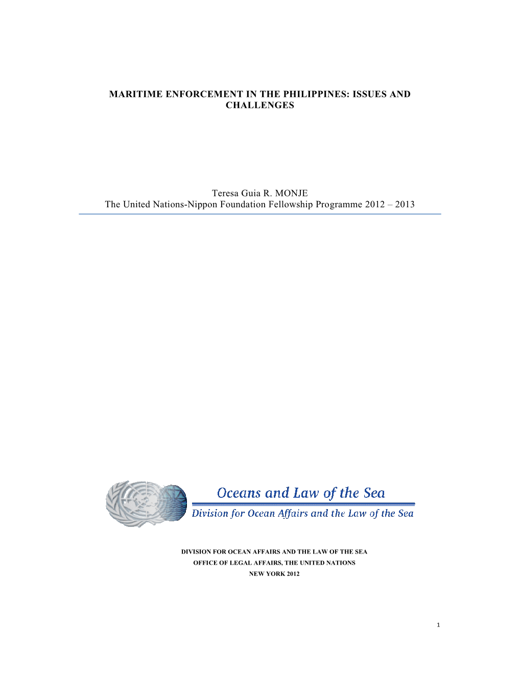 Maritime Enforcement in the Philippines: Issues and Challenges