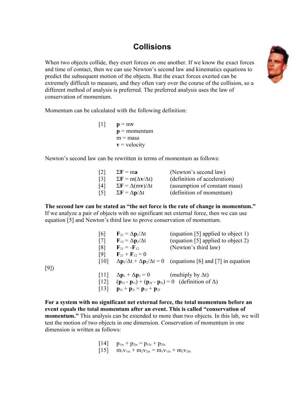 Momentum Can Be Calculated with the Following Definition