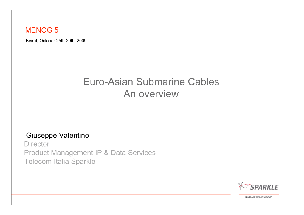 091029 Submarine Cables MENOG5 V2