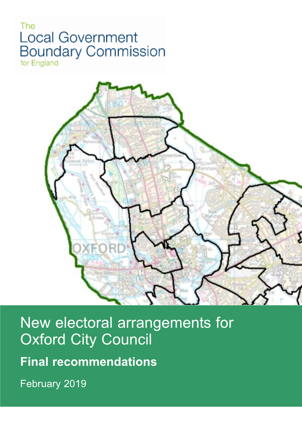 New Electoral Arrangements for Oxford City Council Final Recommendations February 2019 Translations and Other Formats