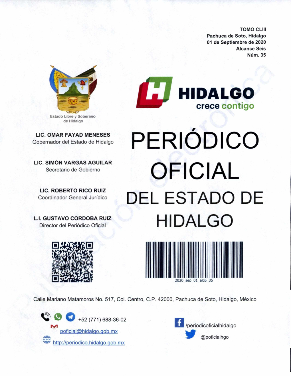 Periódico Oficial HIDALGO