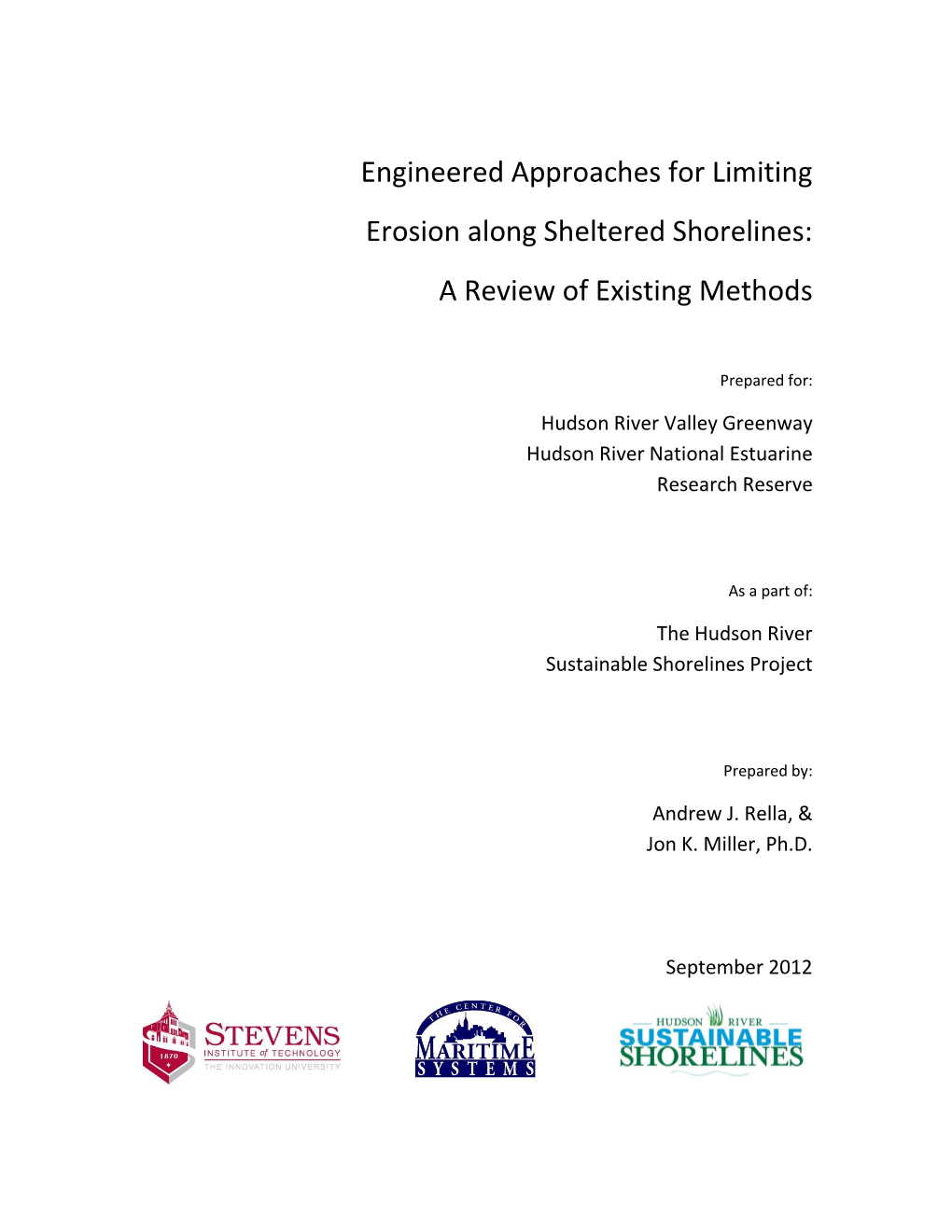 Engineered Approaches for Limiting Erosion Along Sheltered Shorelines: a Review of Existing Methods
