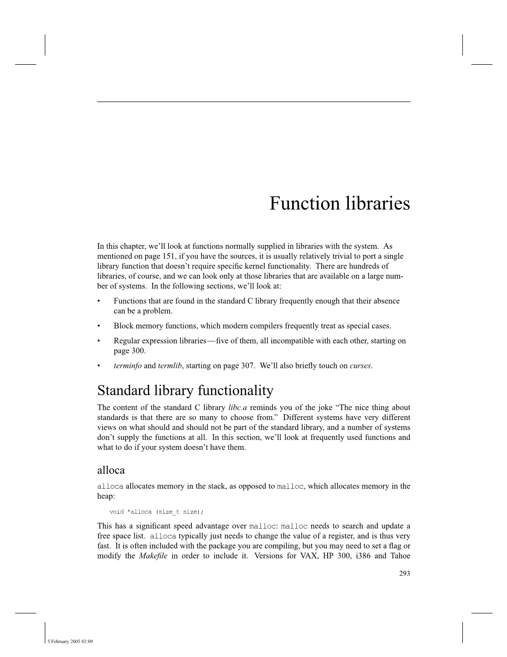 Chapter 18: Function Libraries 295