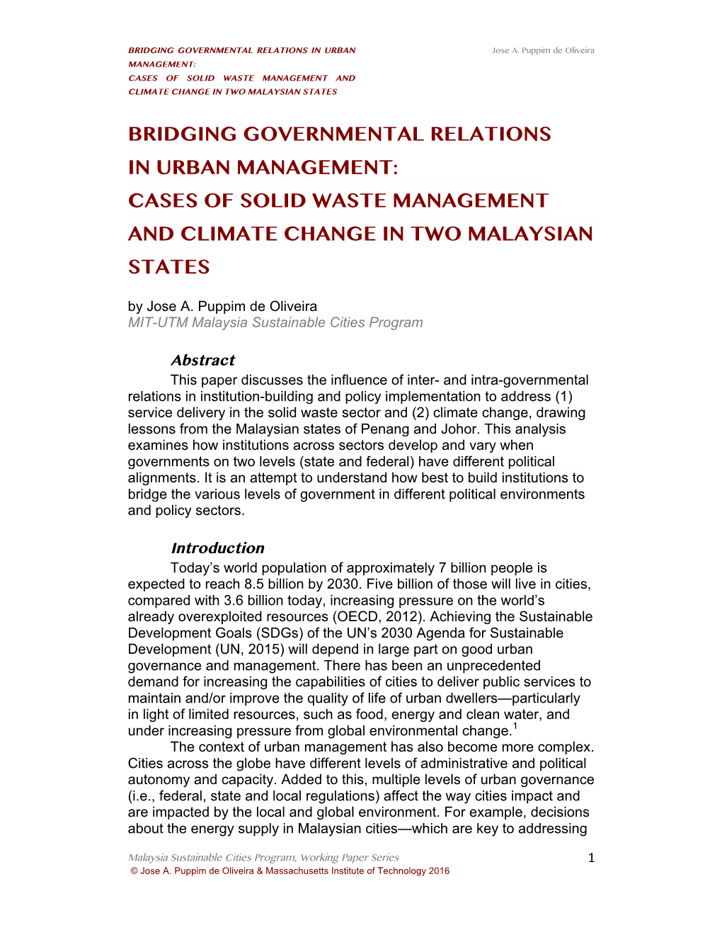 Cases of Solid Waste Management and Climate Change in Two Malaysian States