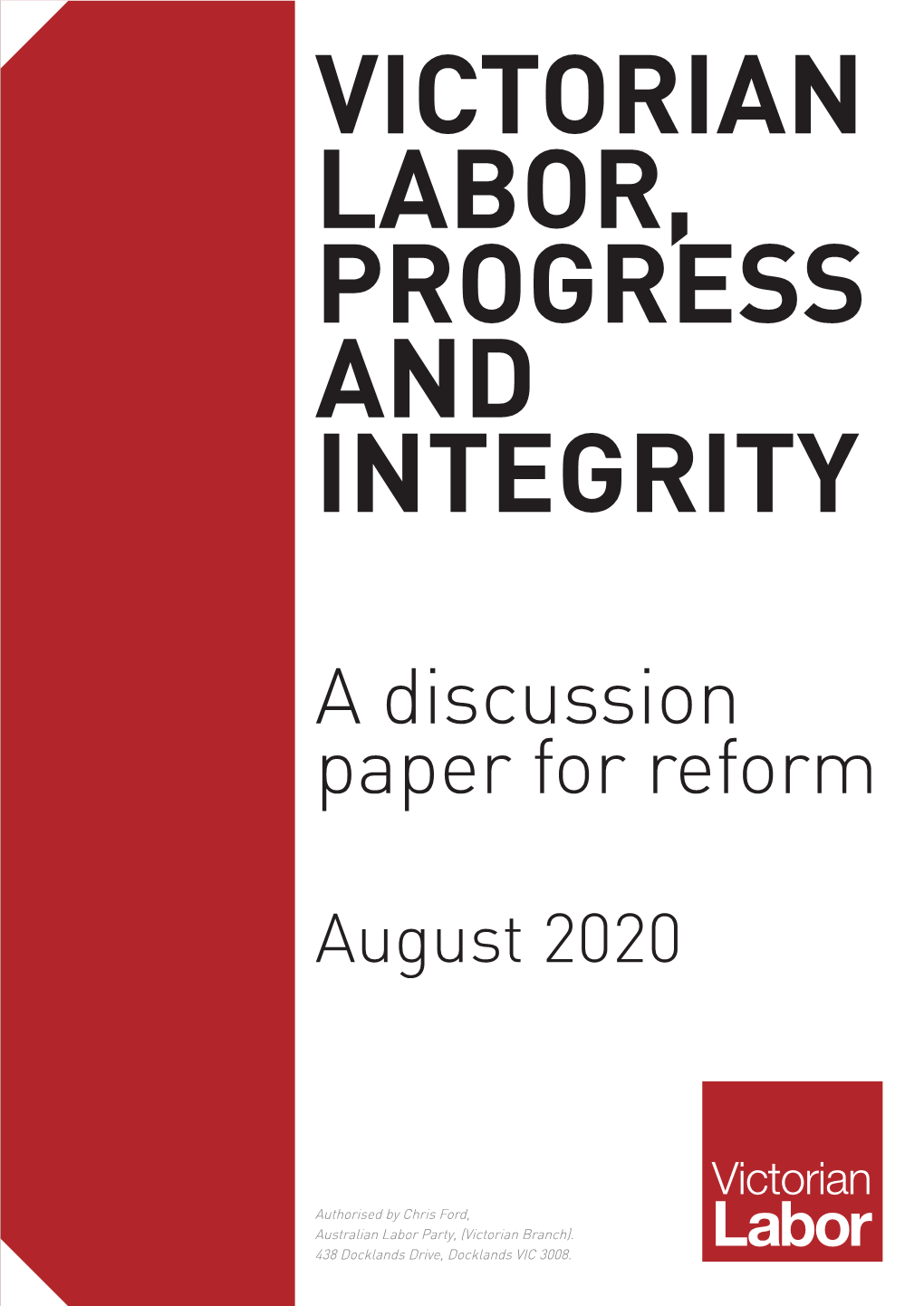 A Discussion Paper for Reform