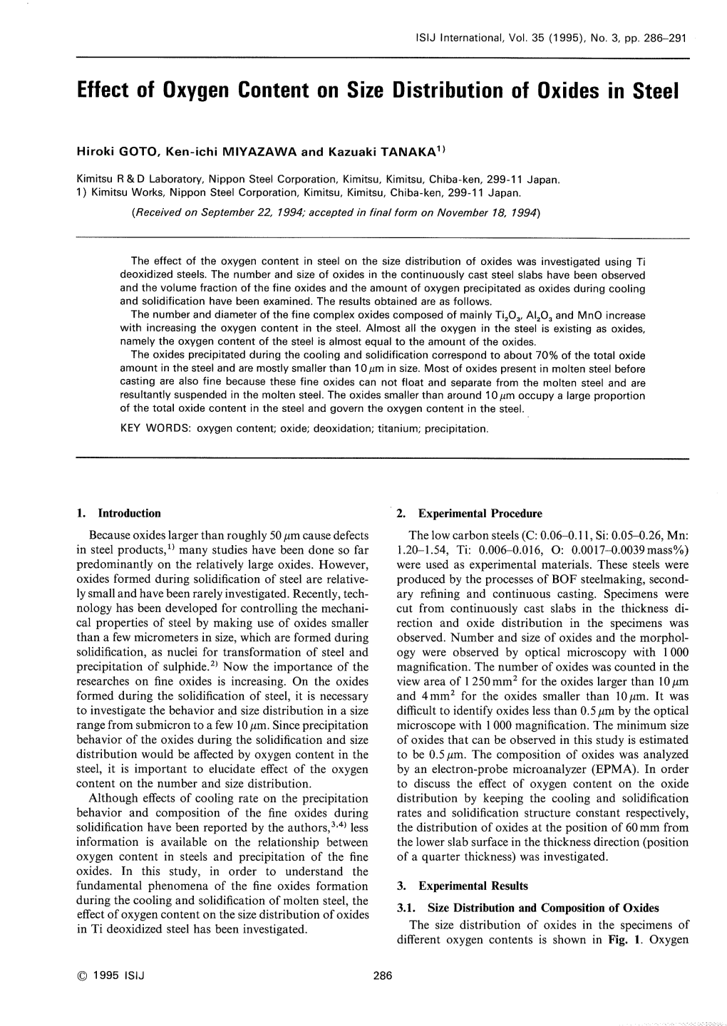 Of Oxides in Steel