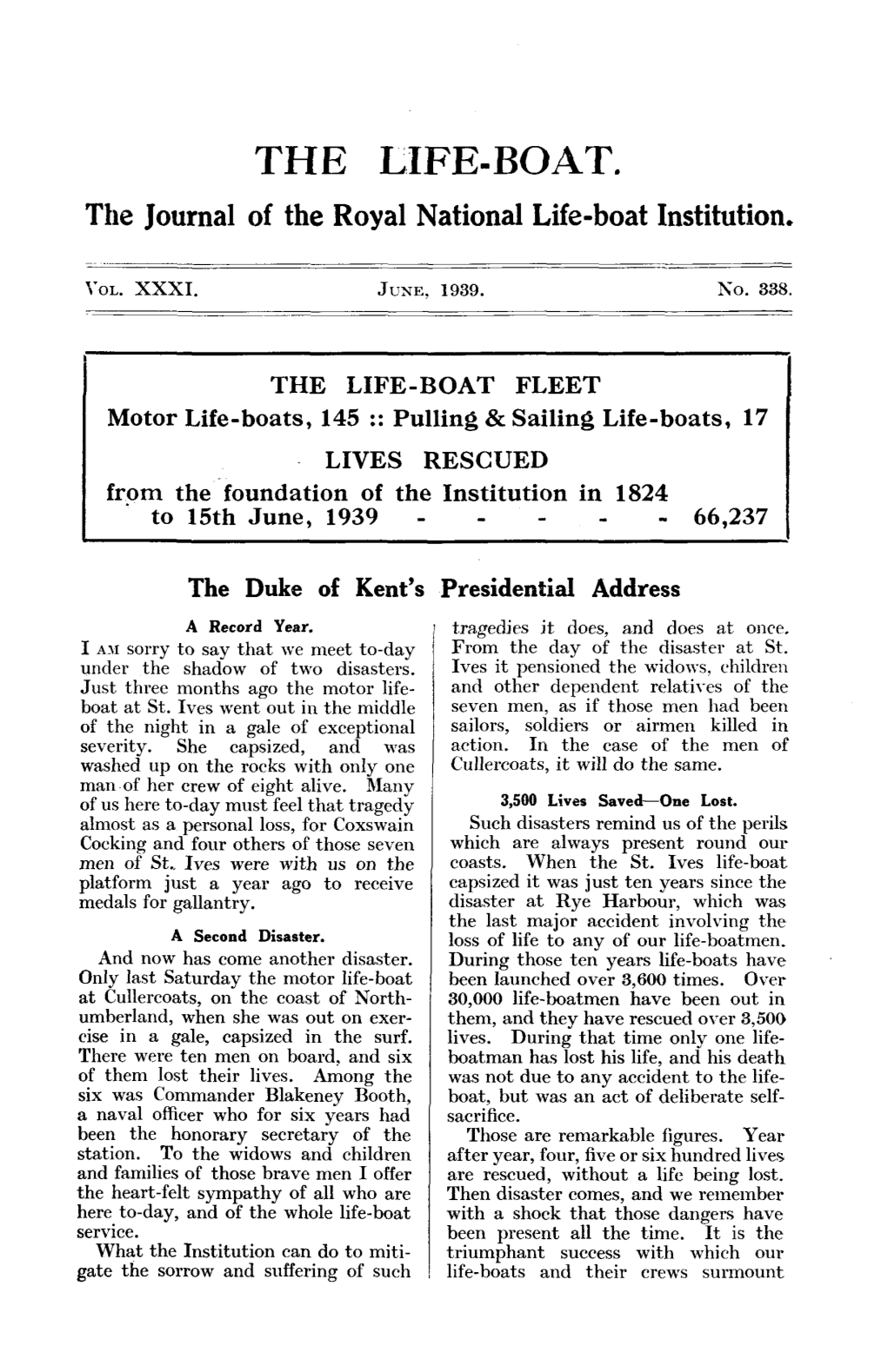 The Journal of the Royal National Life-Boat Institution