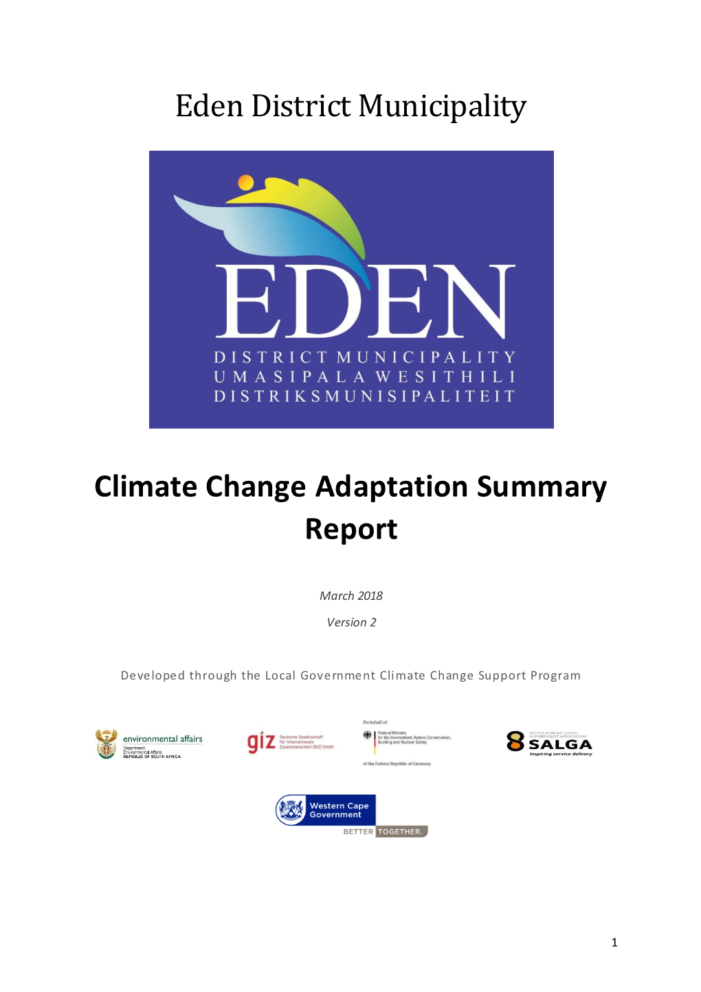 GRDM Climate Change Adaptation Summary Report