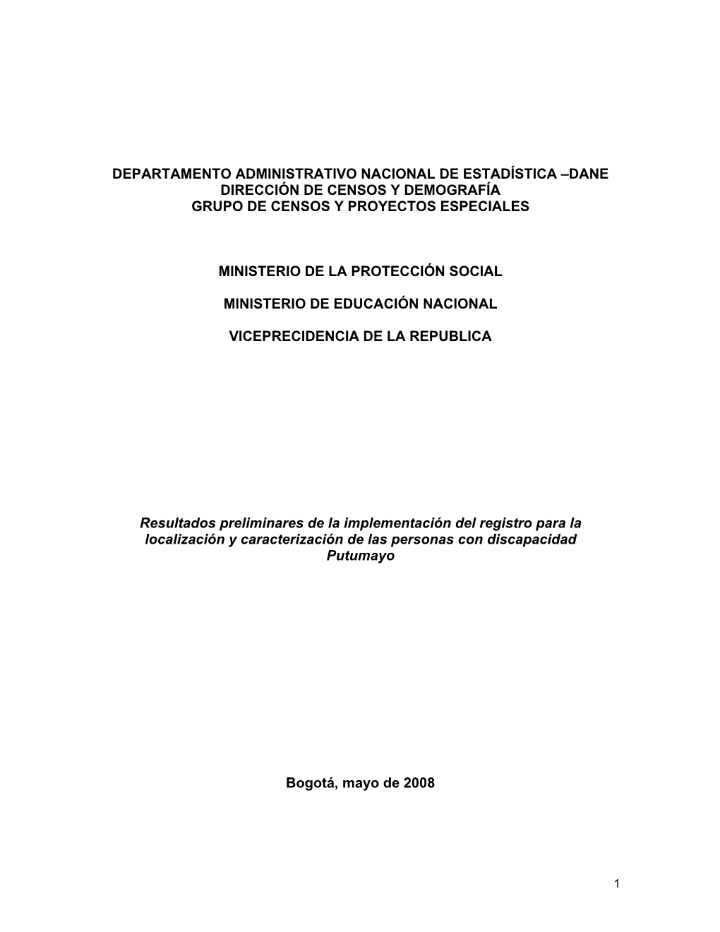 Resultados Preliminares De La Aplicacin Del Registro Para La