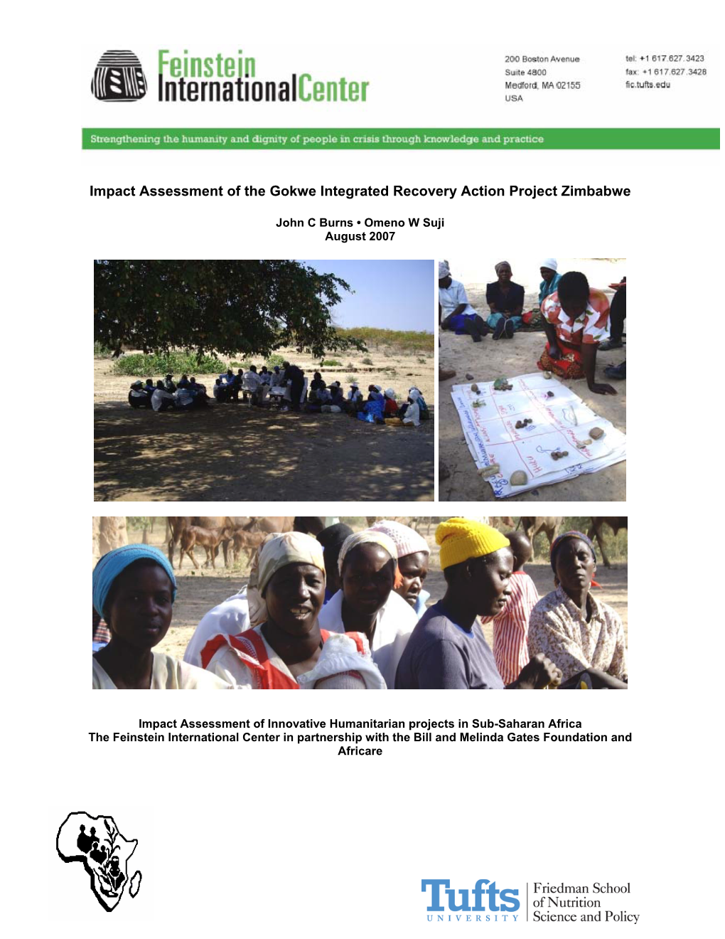 Impact Assessment of the Gokwe Integrated Recovery Action Project Zimbabwe