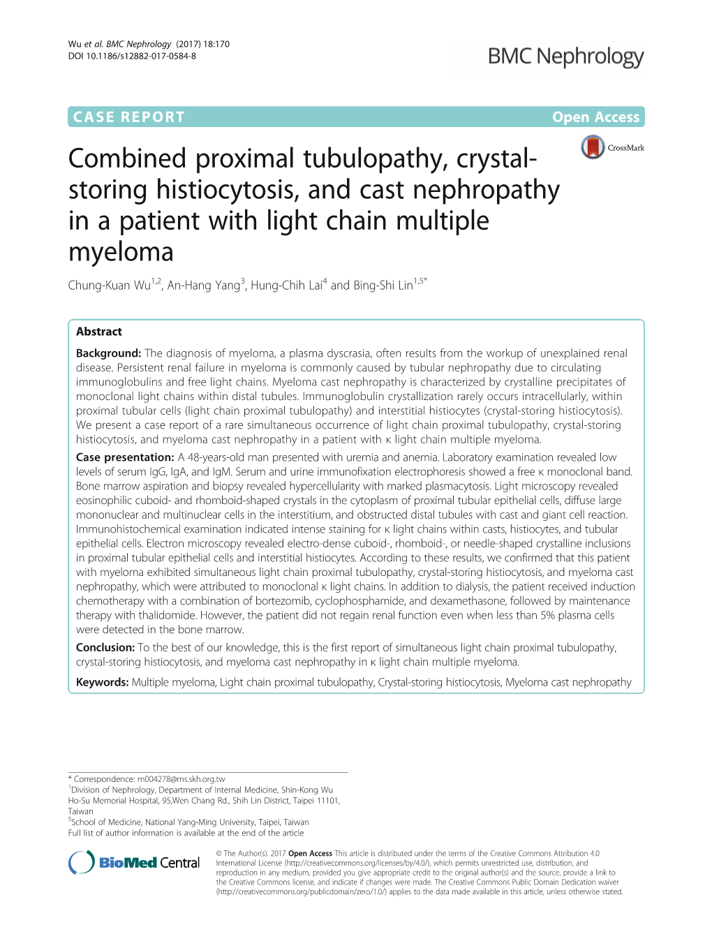 Combined Proximal Tubulopathy, Crystal-Storing Histiocytosis, And
