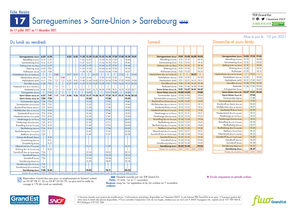 Sarreguemines &gt; Sarre-Union &gt; Sarrebourg C