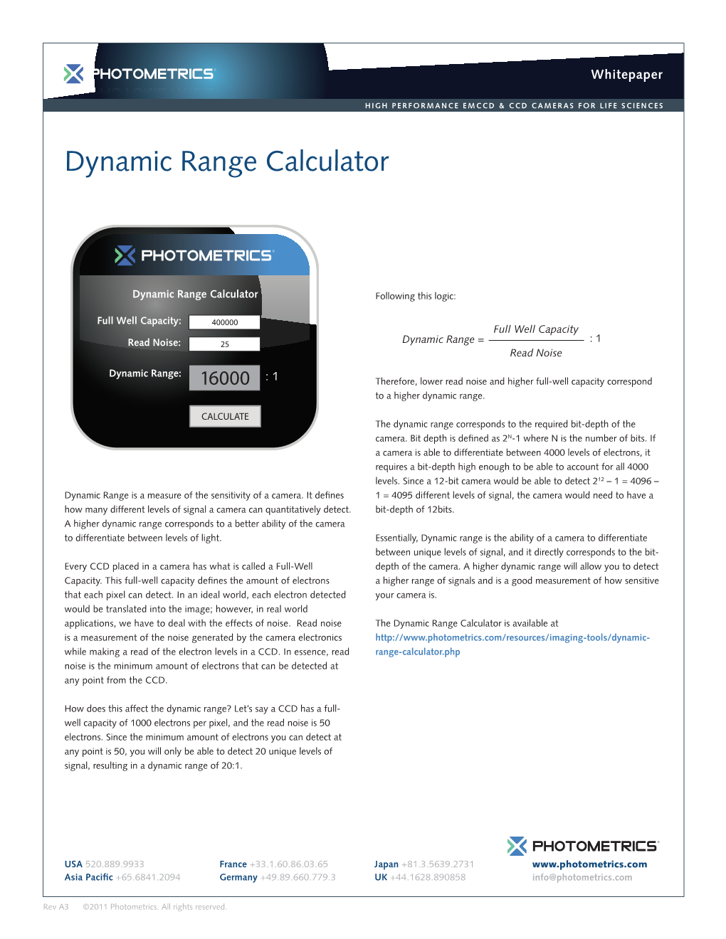 Dynamic Range Calculator