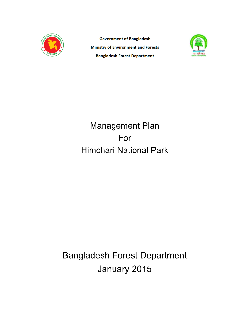 Fasiakhali Wildlife Sanctuary Management Plan 2015-2025