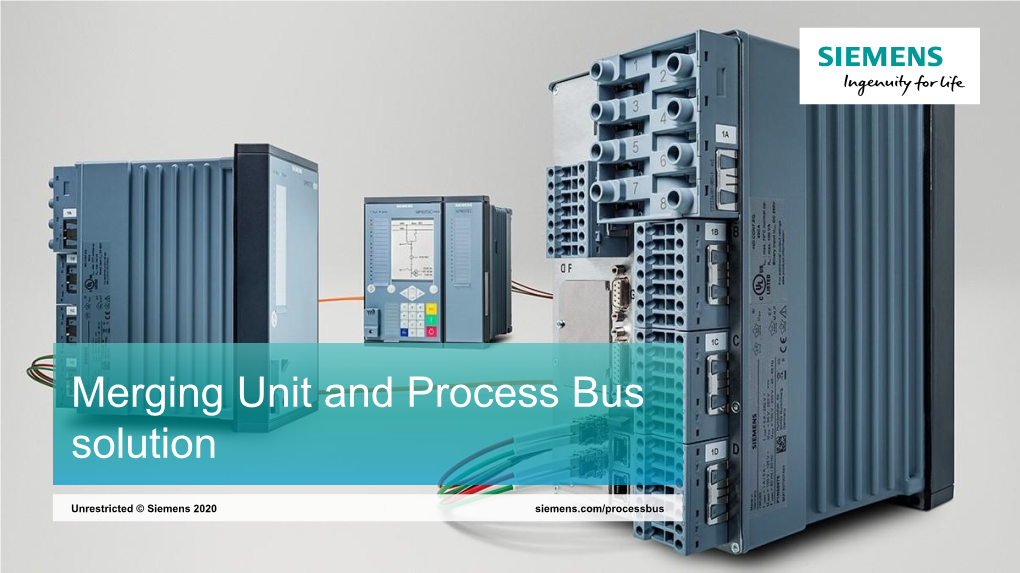 SIPROTEC 5 Process Bus Solutions