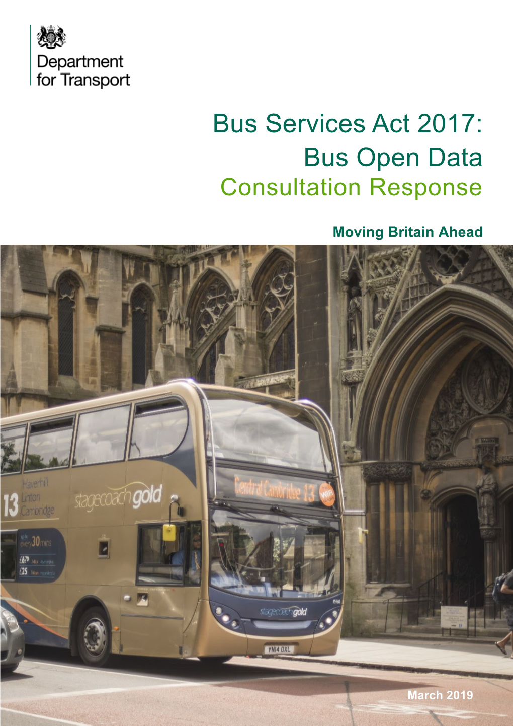 Bus Services Act 2017: Bus Open Data, Consultation Response