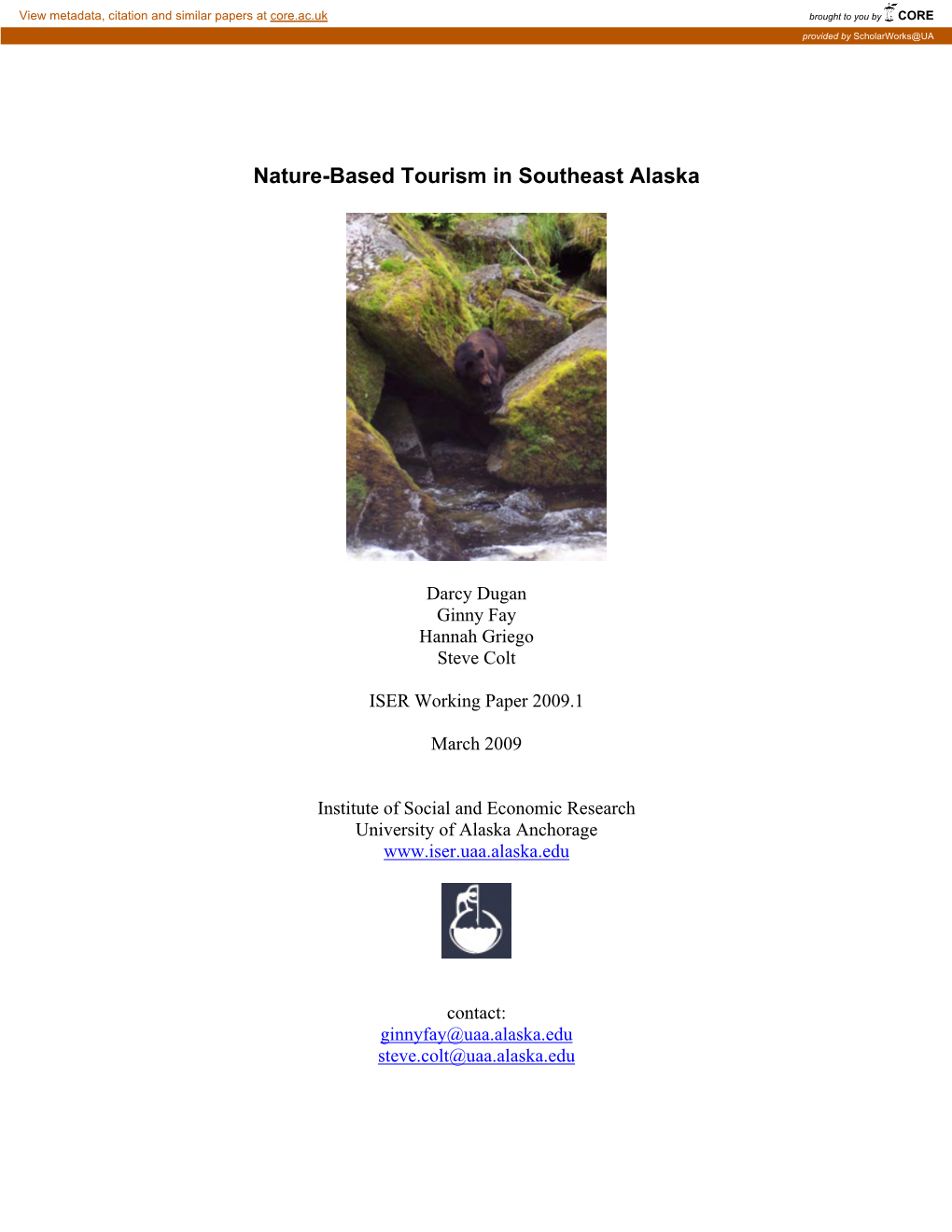 Nature-Based Tourism in Southeast Alaska