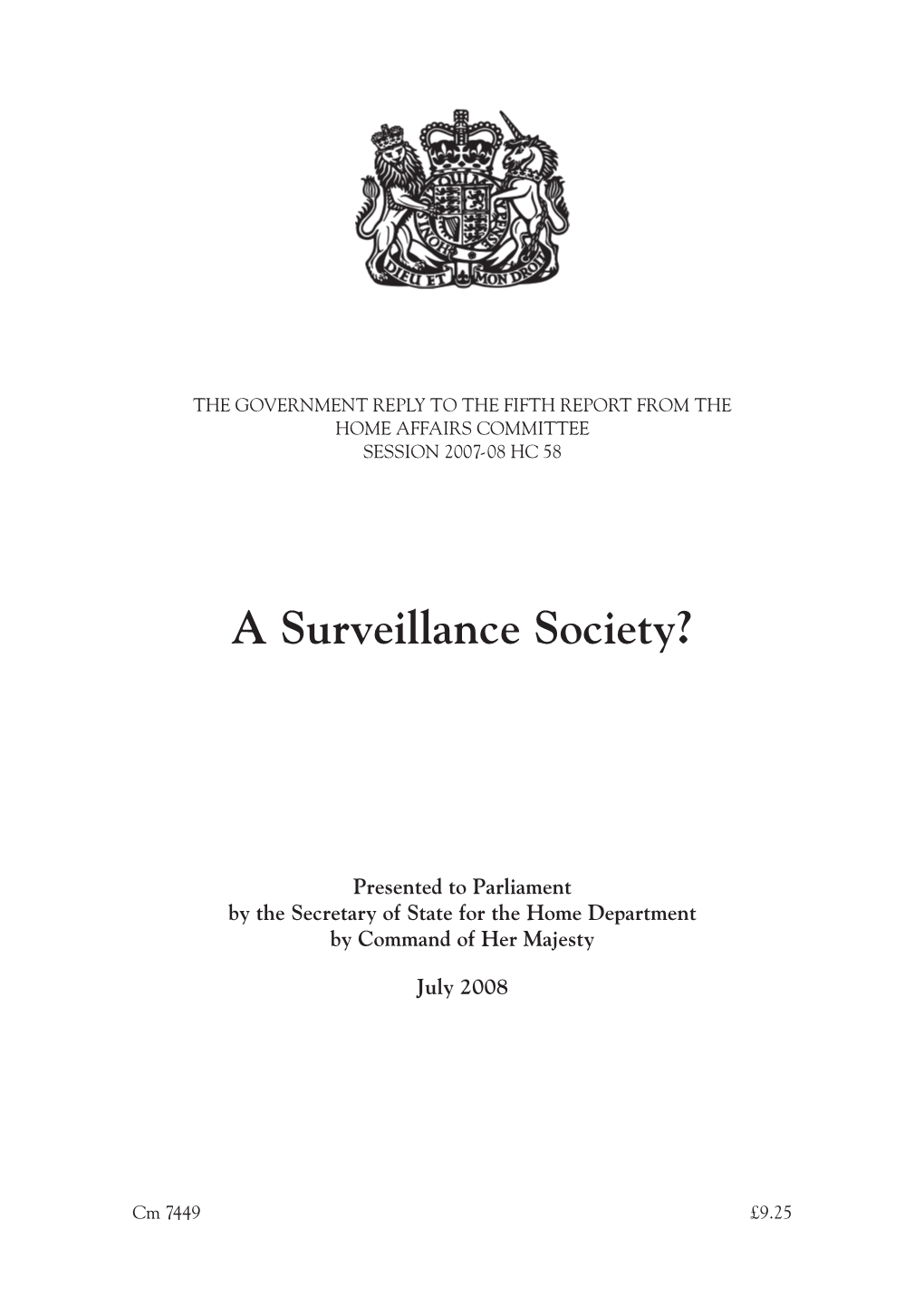 A Surveillance Society?
