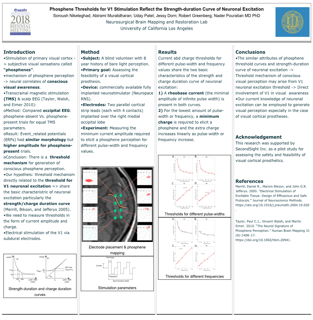 Phosphene Thresholds for V1 Stimulation Reflect the Strength