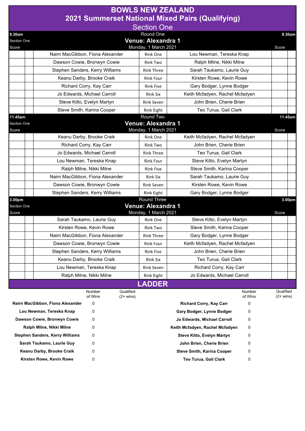 2021 Mixed Pairs Section Play.Xlsx