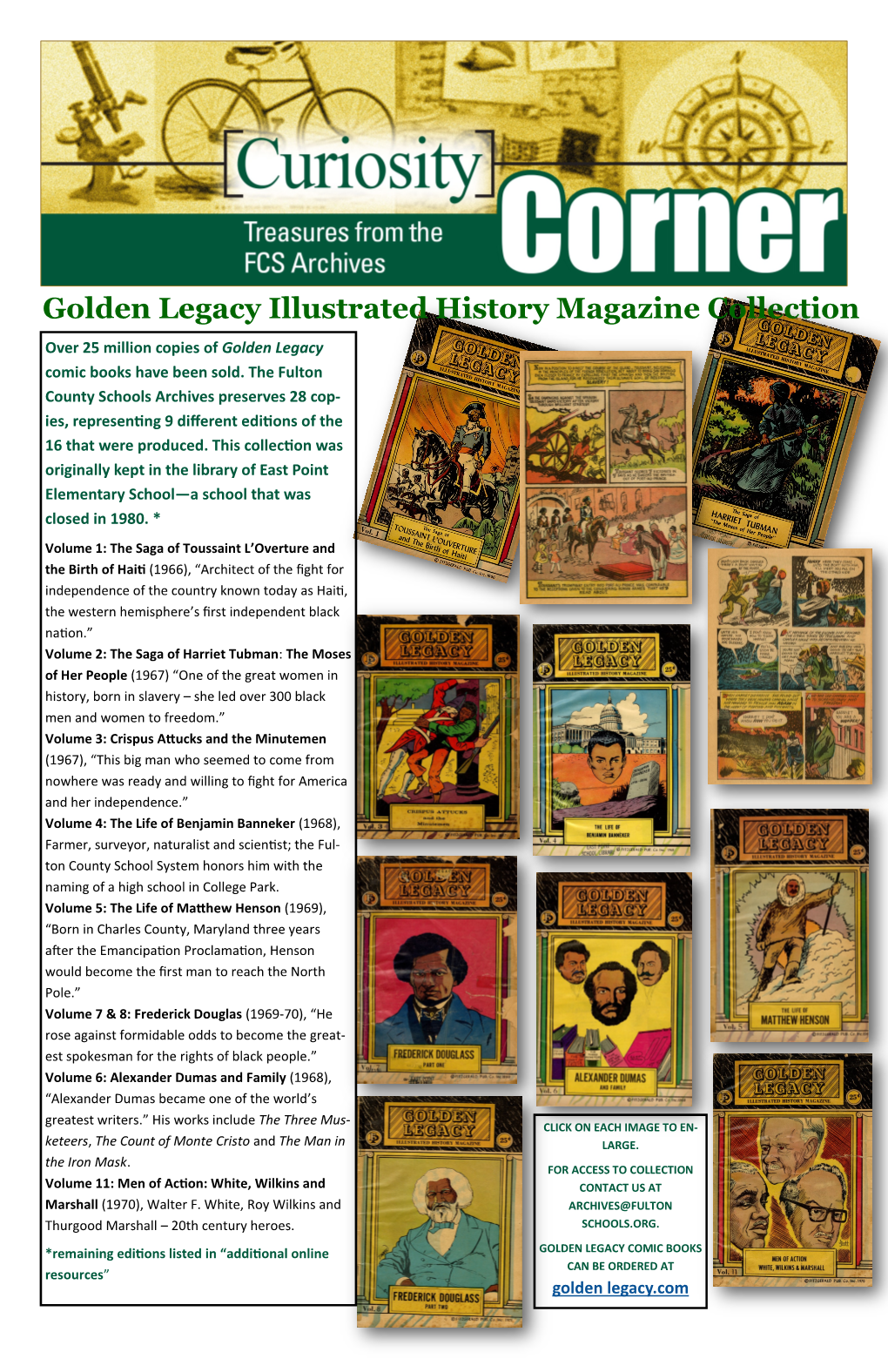 Golden Legacy Illustrated History Magazine Collection Over 25 Million Copies of Golden Legacy Comic Books Have Been Sold