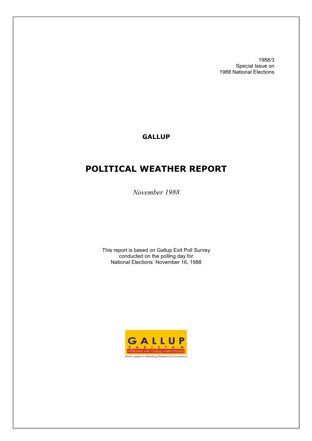 Political Weather Report