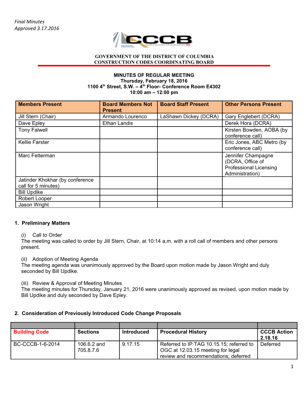 Construction Codes Coordinating Board