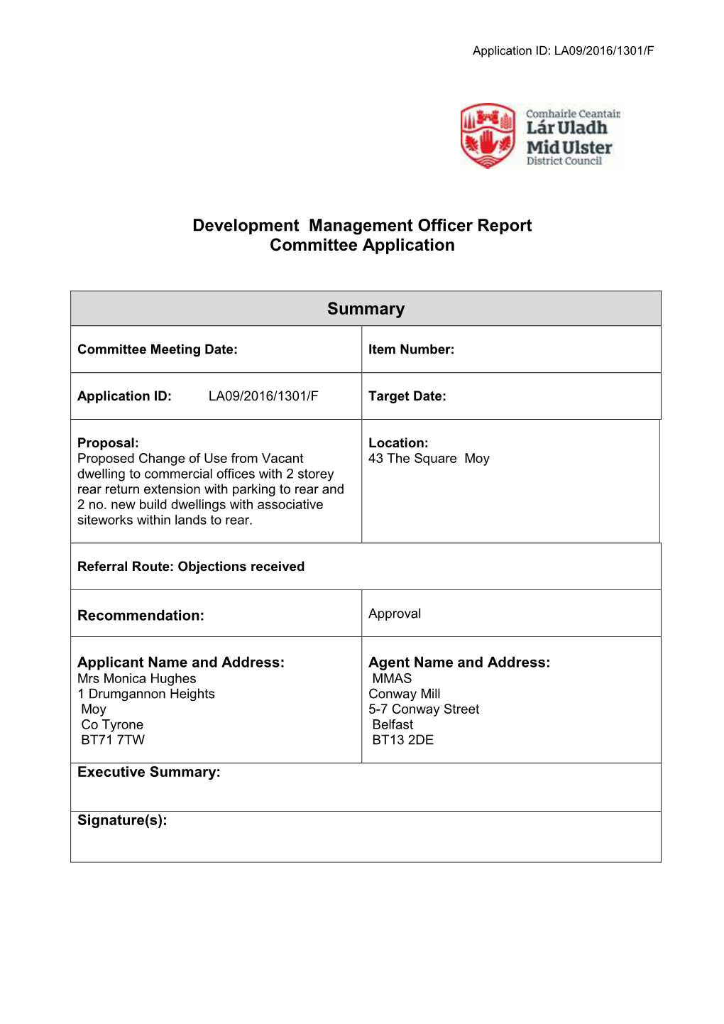 Development Management Officer Report Committee Application