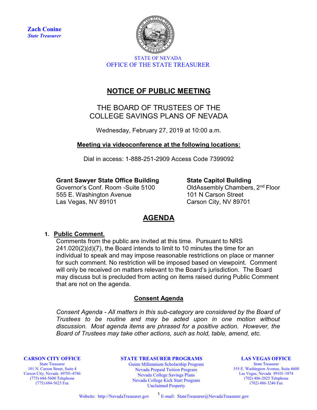 Attached, Therefore, Is the Annual Report of the Nevada Higher Education Prepaid Tuition Trust Fund As of June 30, 2018, Prepared by State Treasurer Staff