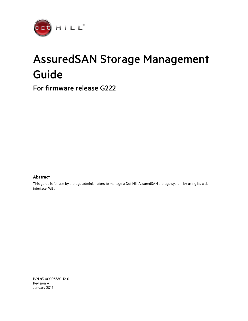 Assuredsan Storage Management Guide (G222)