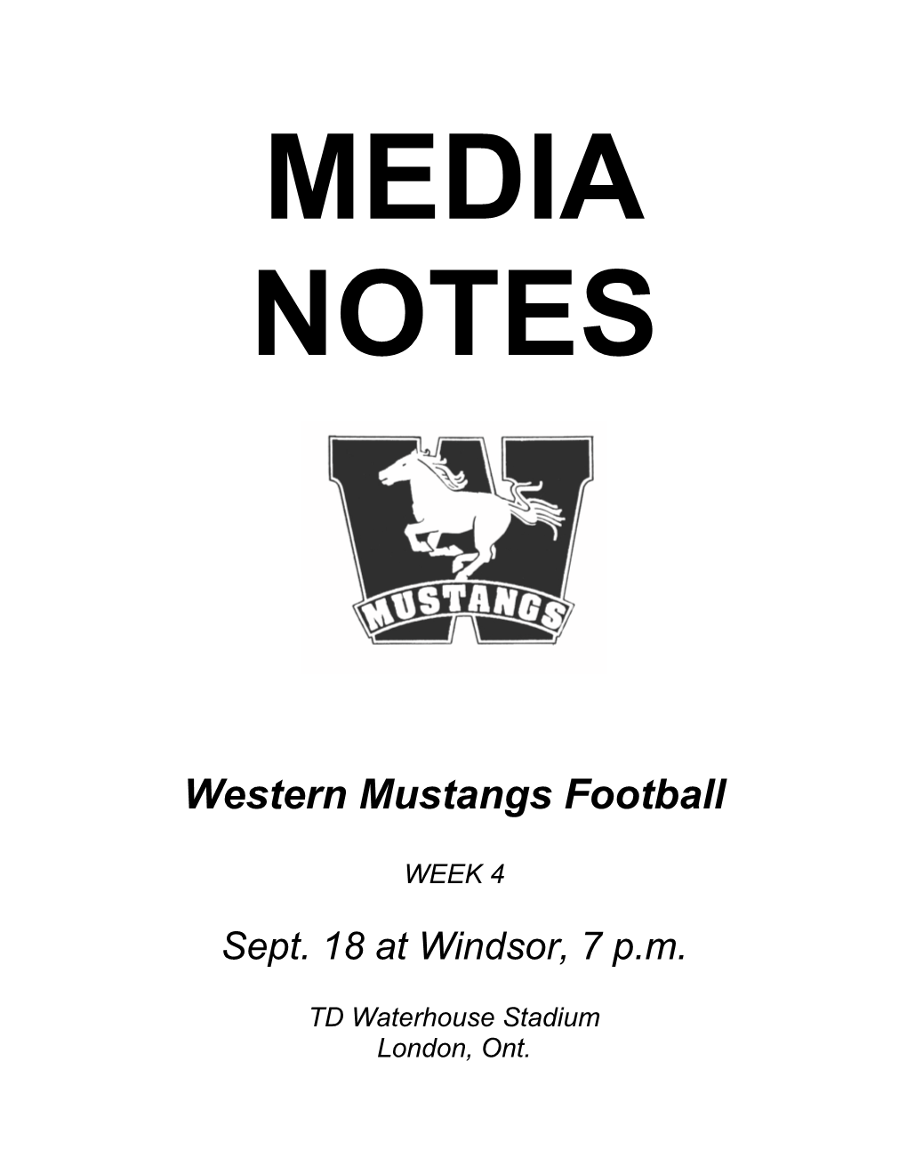 Western Mustangs Football