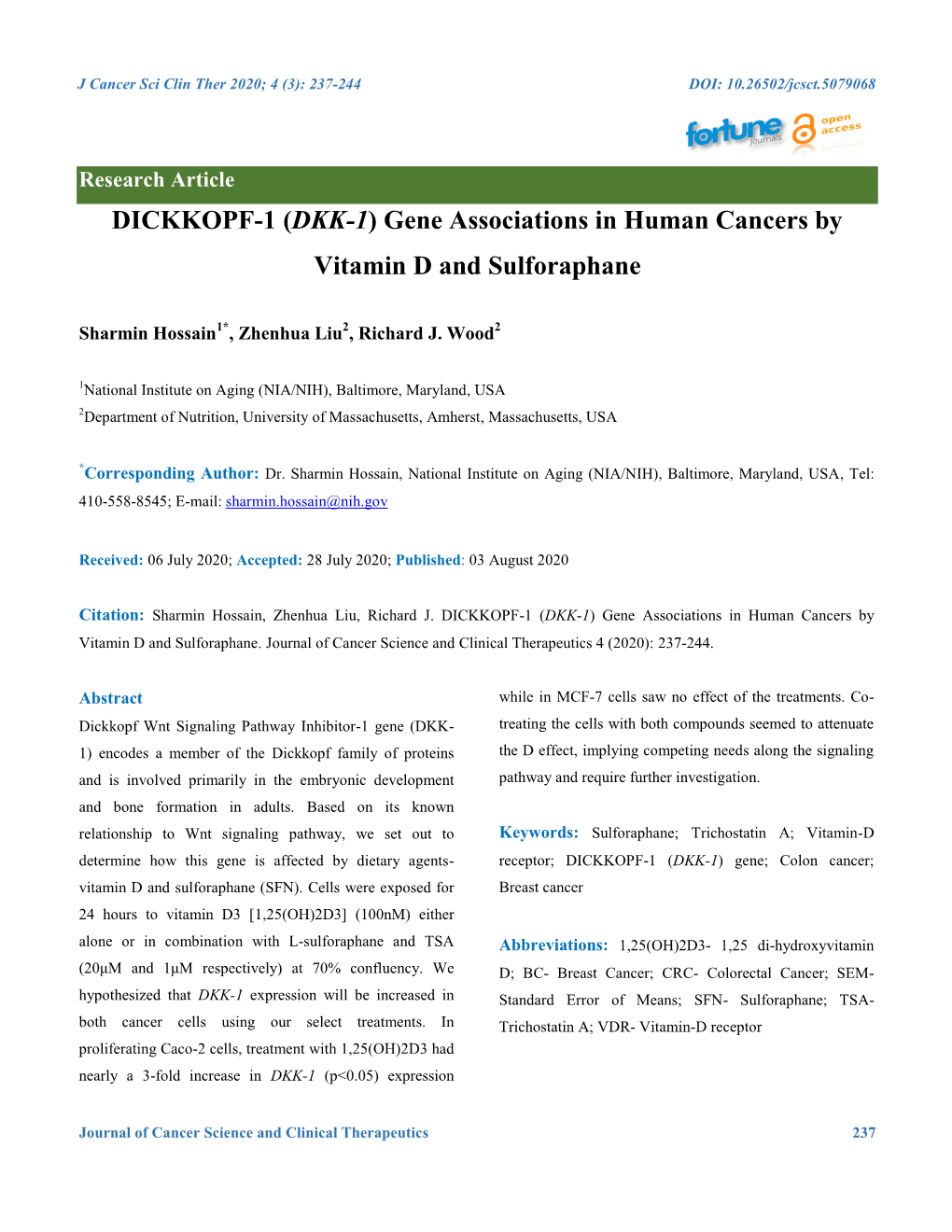 Gene Associations in Human Cancers by Vitamin D and Sulforaphane