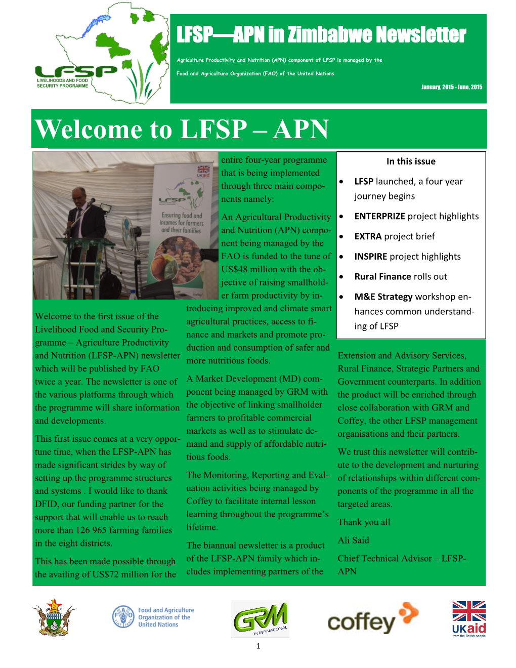 LFSP—APN in Zimbabwe Newsletter
