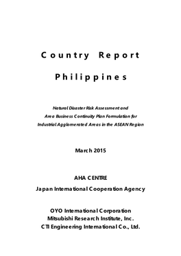 Country Report Philippines