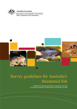 Survey Guidelines for Australia's Threatened Fish