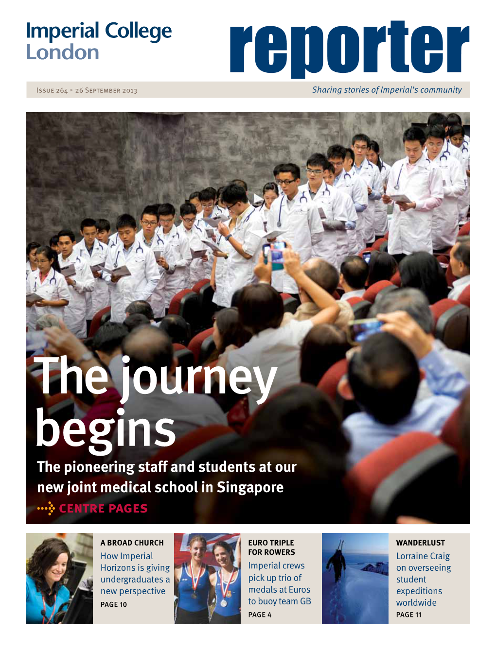 The Pioneering Staff and Students at Our New Joint Medical School in Singapore → Centre Pages